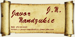 Javor Mandžukić vizit kartica